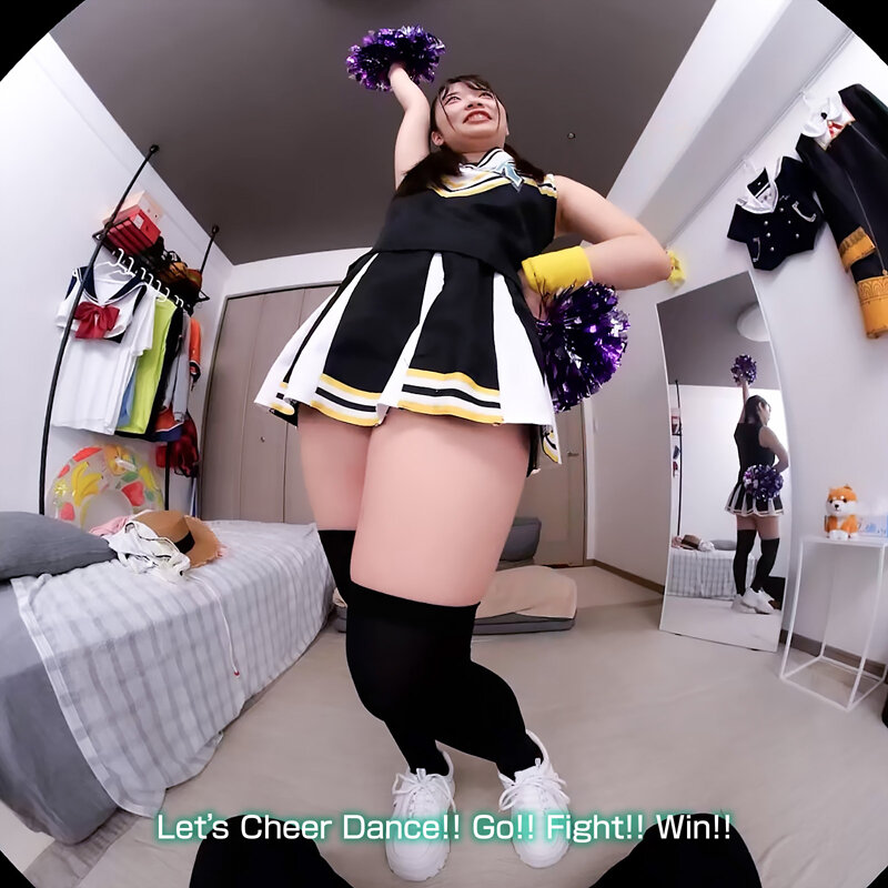 【VR】【8KVR】チアガールのTバック尻に即ズボッVR パンチラ&hellip;パン見せ&hellip;チアダンス！ツインテ可愛い彼女と過ごす最高に楽しいひととき！ 二葉エマ 画像6