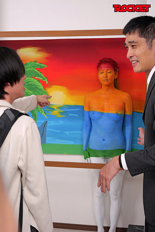 ROCKET17周年記念ユーザーリクエスト祭り 絵画や銅像 『背景』になりすましたボディぺイント痴女に襲われるホテル 画像8