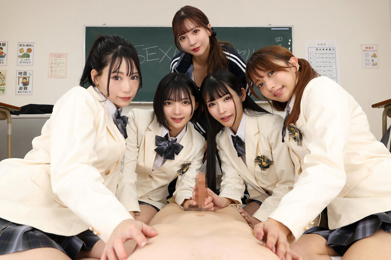 小那海あや、北岡果林、胡桃さくら、虹村ゆみ、逢月ひまり 激しいプレイ - 【VR】【KMPVR-彩-1，000タイトル突破記念版】果てたら負け！何度射精してもクラスの女子が目の色を変えて僕をイカせまくる学園SEXバトルロワイヤル